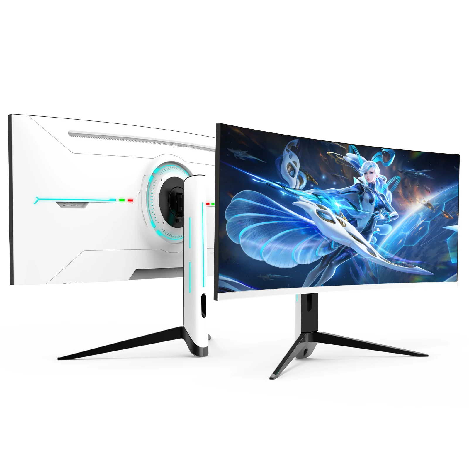Фото Изогнутые мониторы 24, 32, 34 дюйма, IPS LCD, 144 Гц, 165 Гц, 4K, 1080P, 3440*1440P, ультраширокий игровой монитор для рабочего стола №1