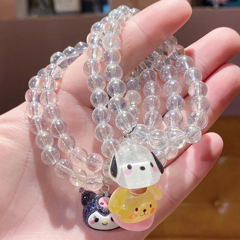 Милый персонаж мультфильма Kuromi Cinnamoroll регулируемый браслет из бисера модные