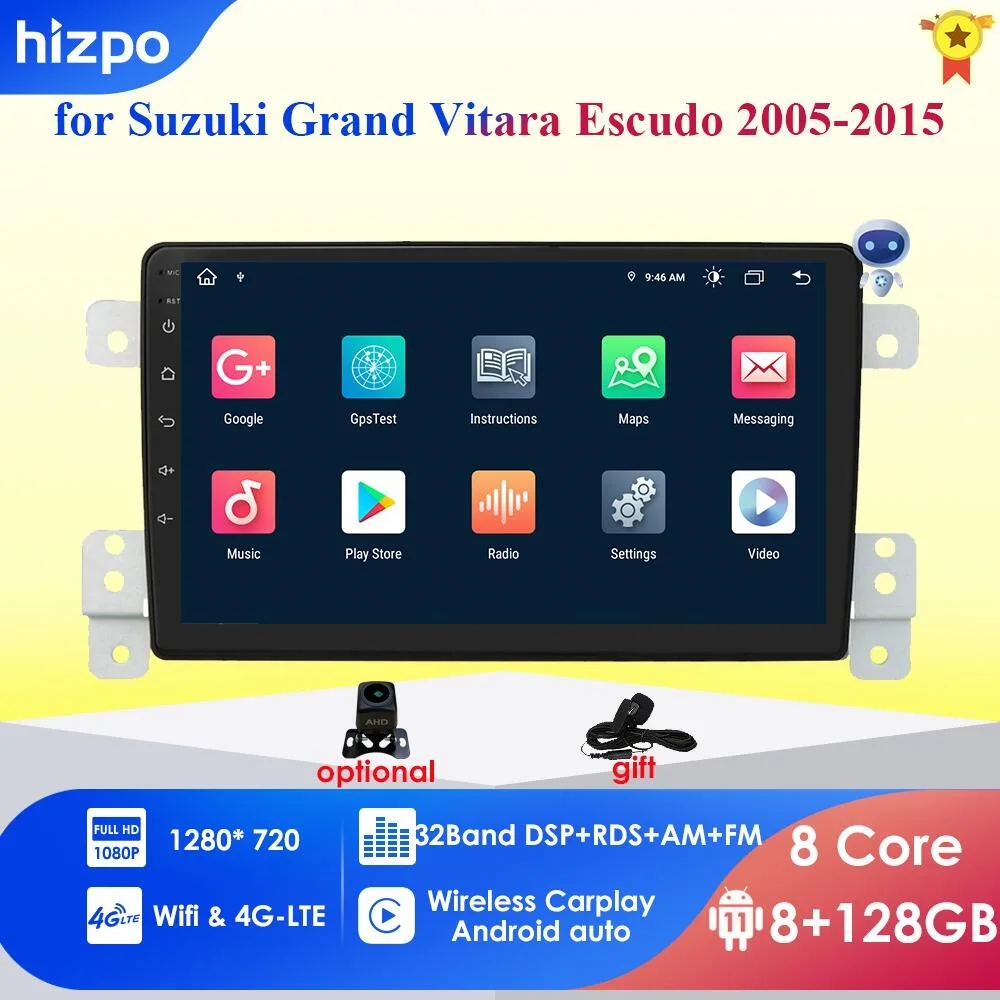 

Car Head Unit For Suzuki Grand Vitara 3 2005 2012-2015 Car Radio Multimedia Video Player Navigation GPS Android 11 4+32 4G WIFI