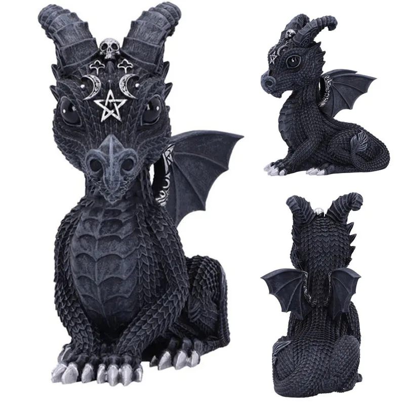 Mythology Cute Animal Statue Cerberus Dragon Griffin Ouroboros Resin Decorative Figurines Mini Home Accessories Gift Toys