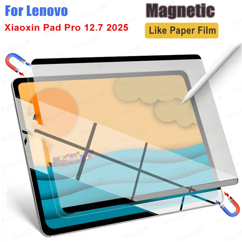 Магнитная защитная пленка для экрана из бумаги планшета Lenovo Xiaoxin Pad Pro 12 7 2025