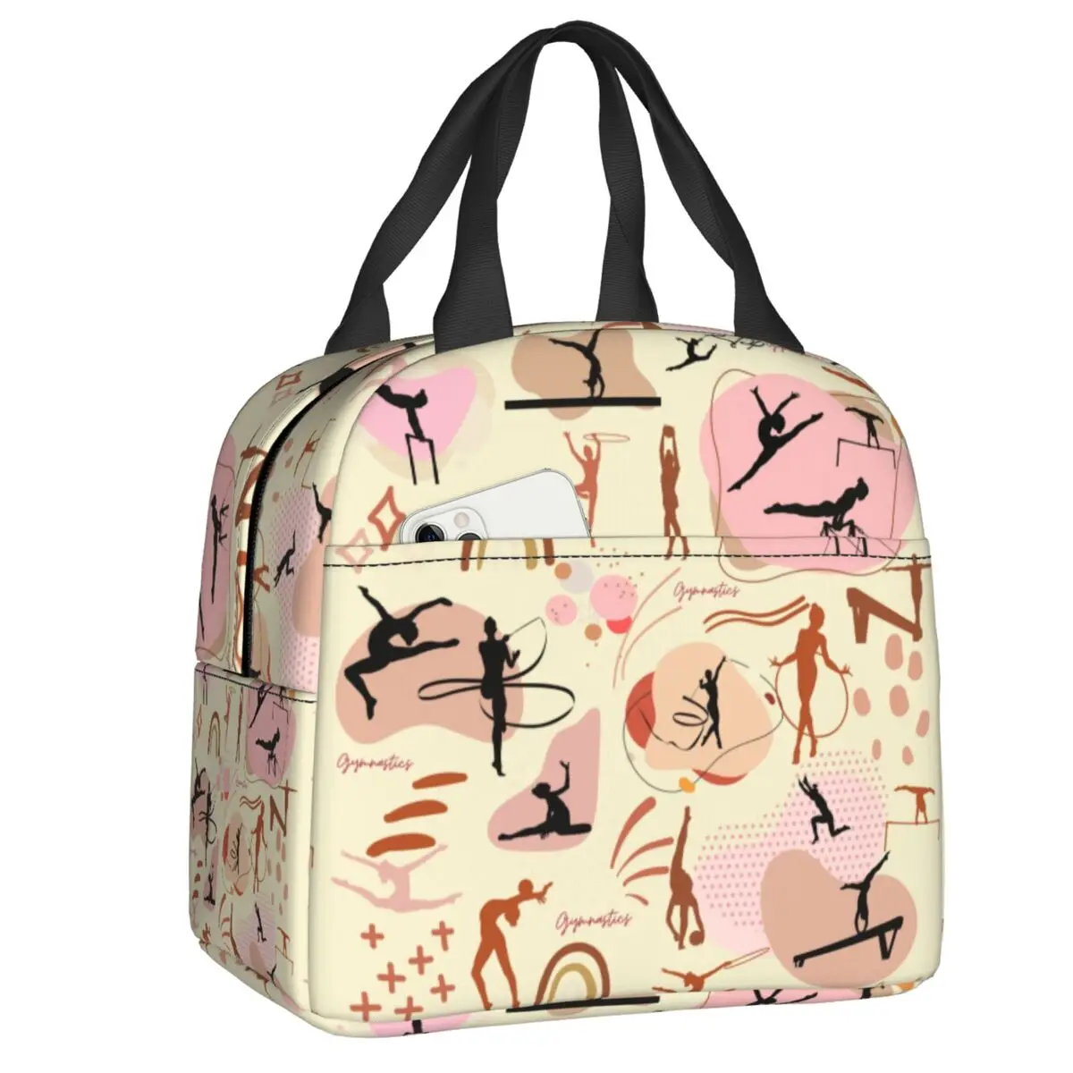 Изолированная сумка-тоут для обеда танцев художественной гимнастики женщин