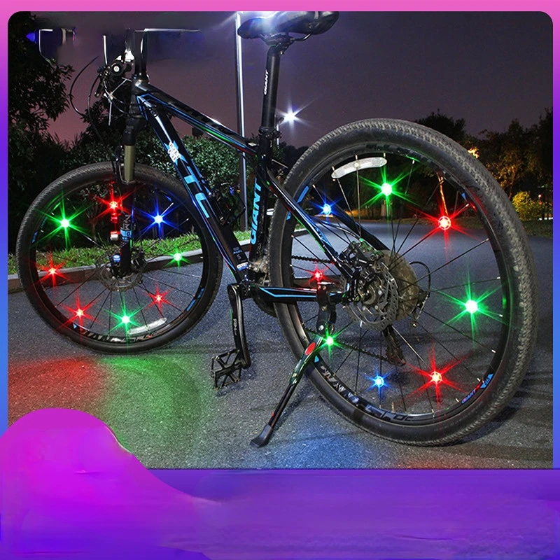 ! Bicycle Spoke Lights Mountain Bike Steel Wire Light Led Hot Wheel Balance Wheel Decorative Light Cycling Fixture and Fitting