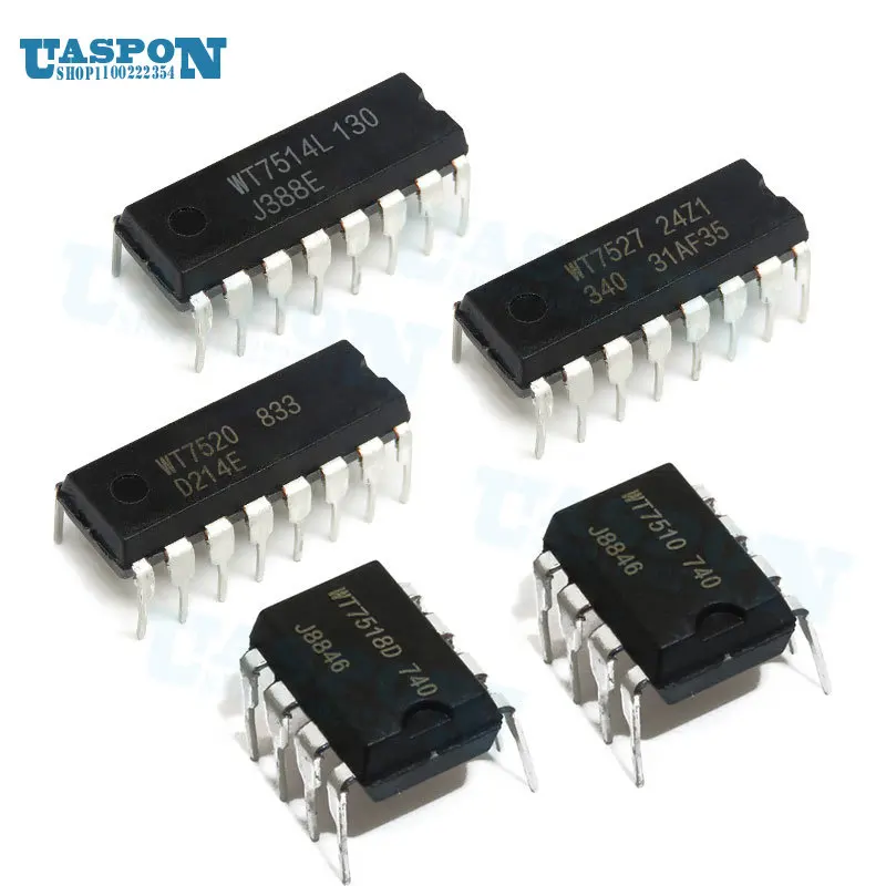 5 шт. WT7527S DIP16 WT7527 DIP-16 WT7527 N161 DIP WT7520 WT7514L WT7514 WT7518D WT7518 WT7510 DIP-8