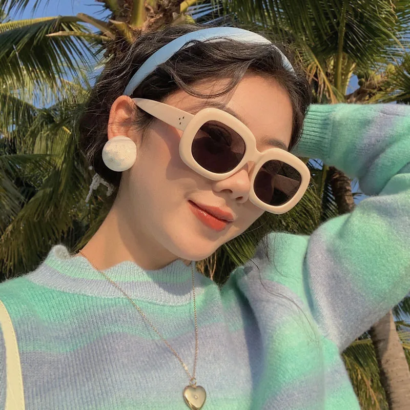 YOOSKE 2024 новые винтажные солнцезащитные очки большого размера женские