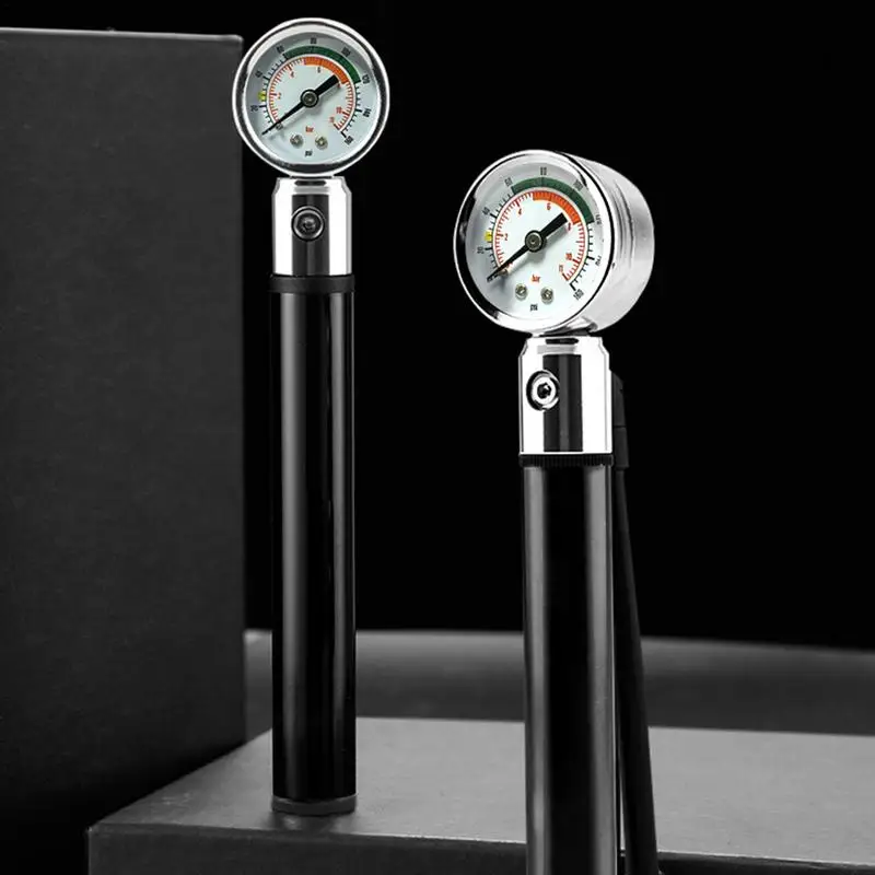 Портативный воздушный насос манометр из алюминиевого сплава высокого давления