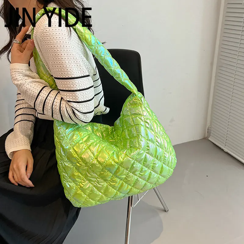 2023 Fashion Space Shoulder Bag Soft Down Cotton Color Crossbody Bags for Women Large Capacity Casual Tote Lightweight Handbags