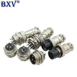 1Set GX16 Male & Female 16mm Metal Circular Aviation Connector Socket Plug 2PIN 3PIN 4PIN 5PIN 6PIN 2P 3P 4P 5P 6P 7P 8P 9P