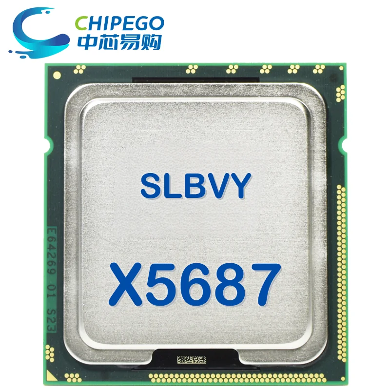 ЦП XEON X5687 SLBVY X 5687 3,6 ГГц 12 МБ четырехъядерный GT/S LGA1366 в наличии