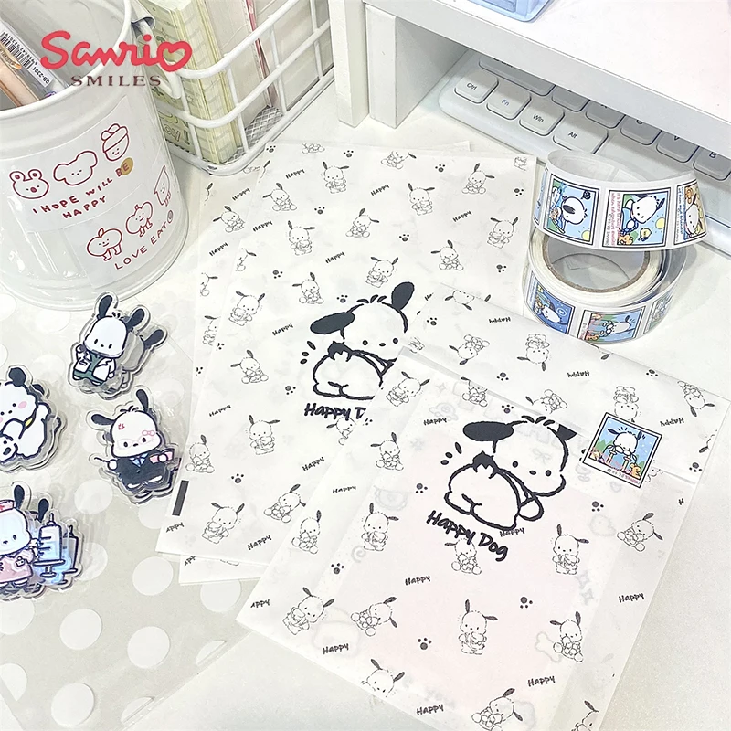 

Kawaii Sanrio понравико, бумажный пакет с принтом аниме, милая закуска, подарочная упаковка, Подарочный пакет, квадратное дно, плоский карман, подарки для девочек