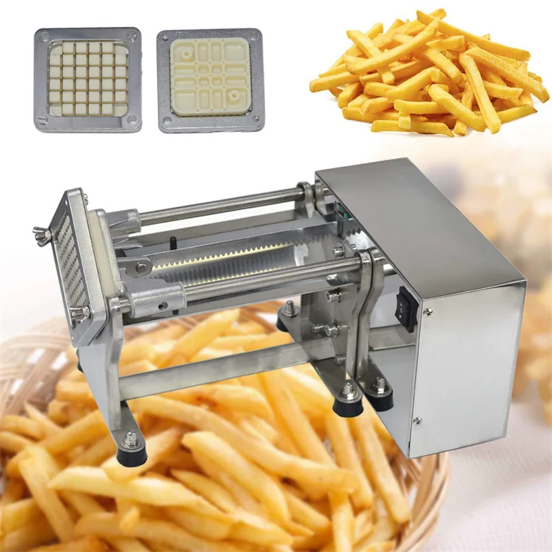 

Automatic Potato Chips Slicer Electric French Fries Cutter 6/10/13mm Carrot Vegetable Shredding Machine