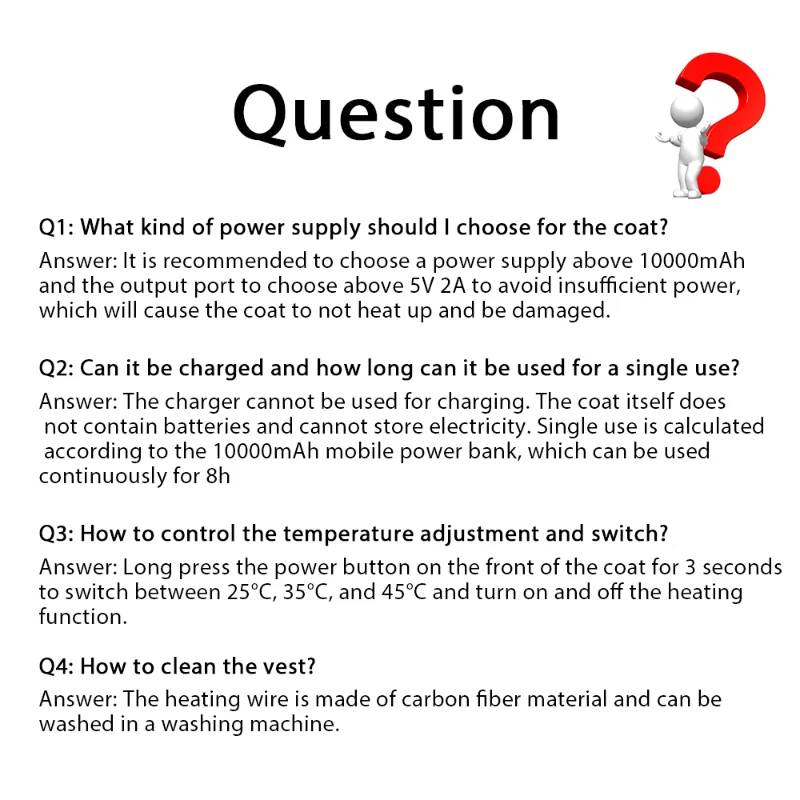 Helisopus Winter New USB Electric Heating Jacket Outdoor Ski Hunting Warm-up Heating Pad Cloth Warm Clothes Jacket Black Unisex