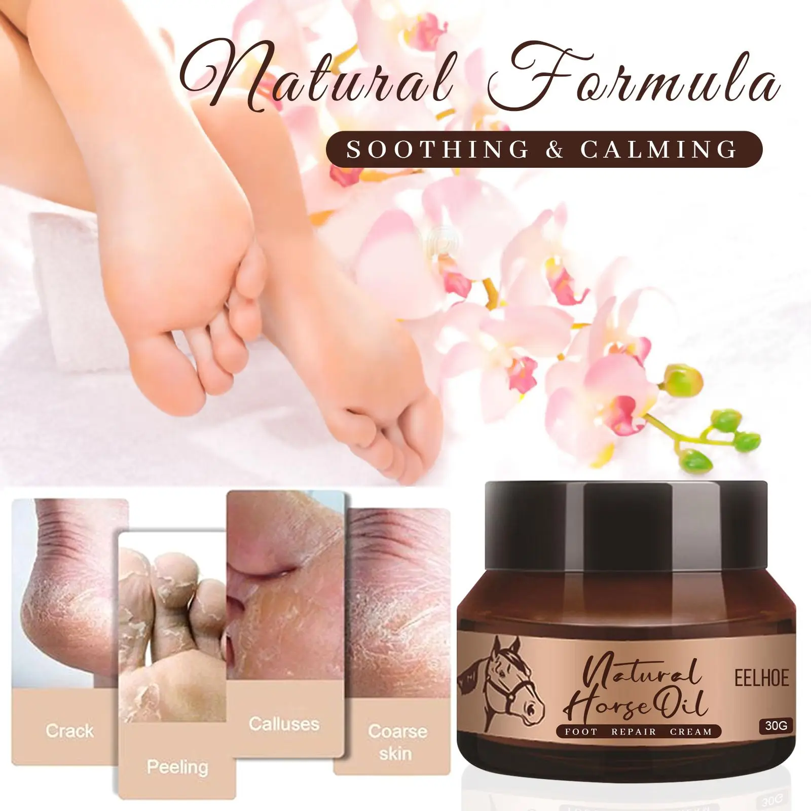 

Natural Exfoliating Peel Anti-Chapping Skin Horse Oil DrySkin Moisturizing Care Anti-Cracking Foot Hand Repair Cream