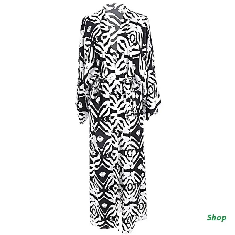 

L5YC Women Kimono Cardigan Fashion Printing Beach Cover Ups for Holiday Daily Wear