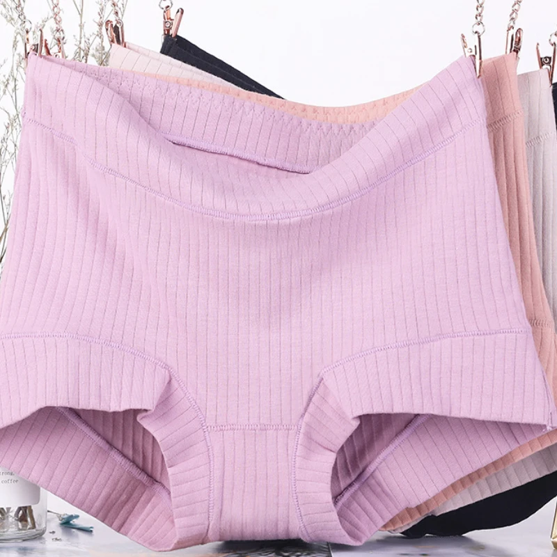 Женские трусики больших размеров 4XL-6XL нижнее белье с высокой талией безопасные