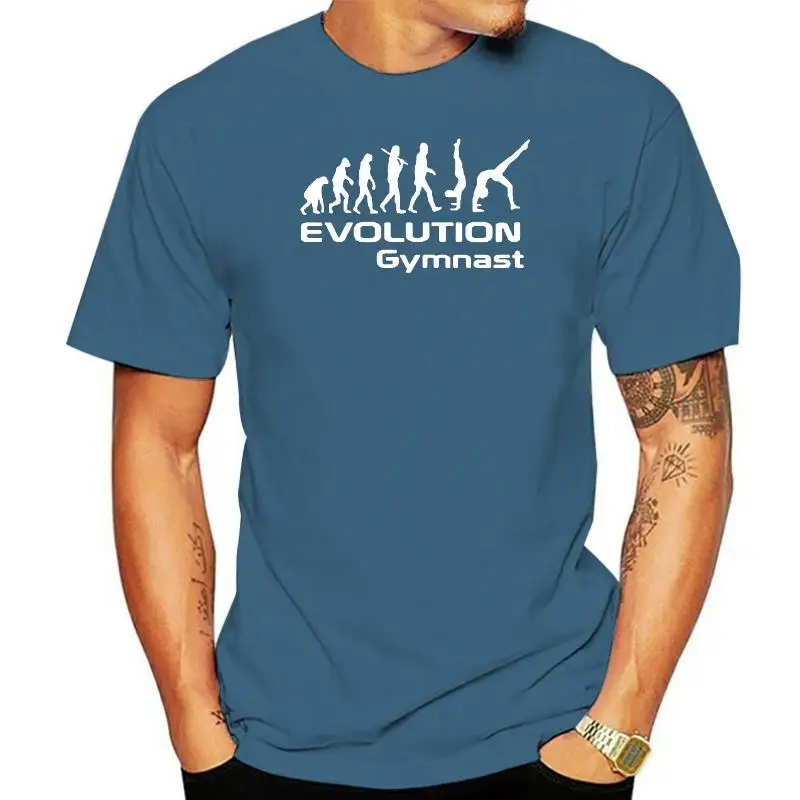 

Смешные футболки для ритмической гимнастики, день рождения, унисекс, графическая мода, новый хлопок, короткий рукав, круглый вырез, эволюция...