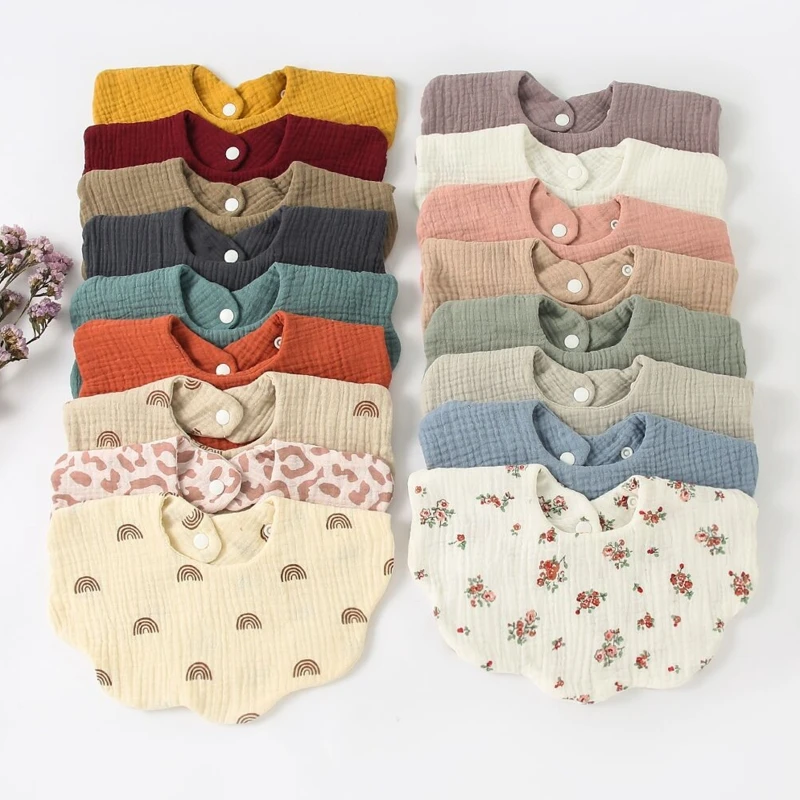 

Baby Shape Feeding Bib Bandana Burp Cloth Scarf Printed Saliva Towel Apron