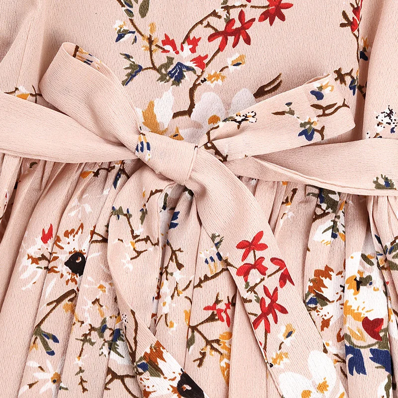 Демисезонное платье для девочек элегантная одежда девочек-подростков цветочное