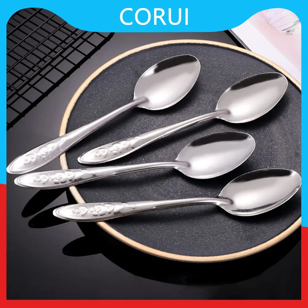 

Eating Spoons Smooth Edges Without Damaging The Mouth Fashionable And Aesthetically Pleasing Stainless Steel Spoon Durable Spoon