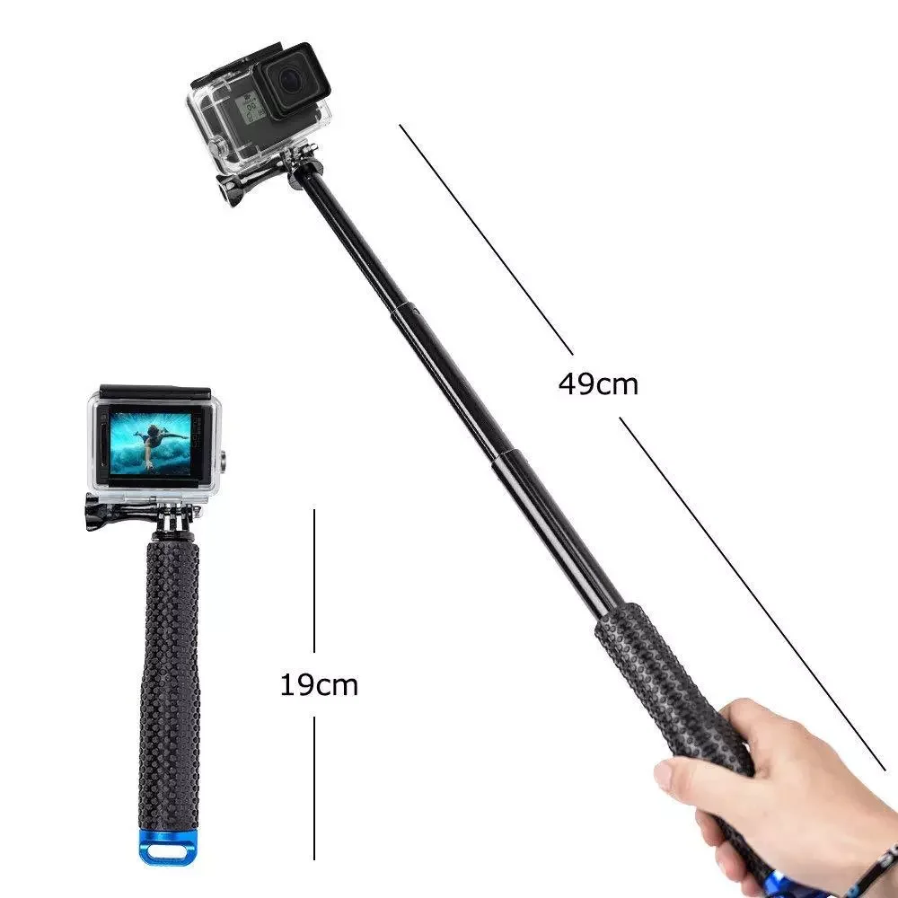 

Go Pro Accessories Handheld Extendable Pole Monopod Selfie Stick for GoPro HERO8 7 6 HERO4 Session HERO 5 4 3+ 3 2 1 xiaoyi