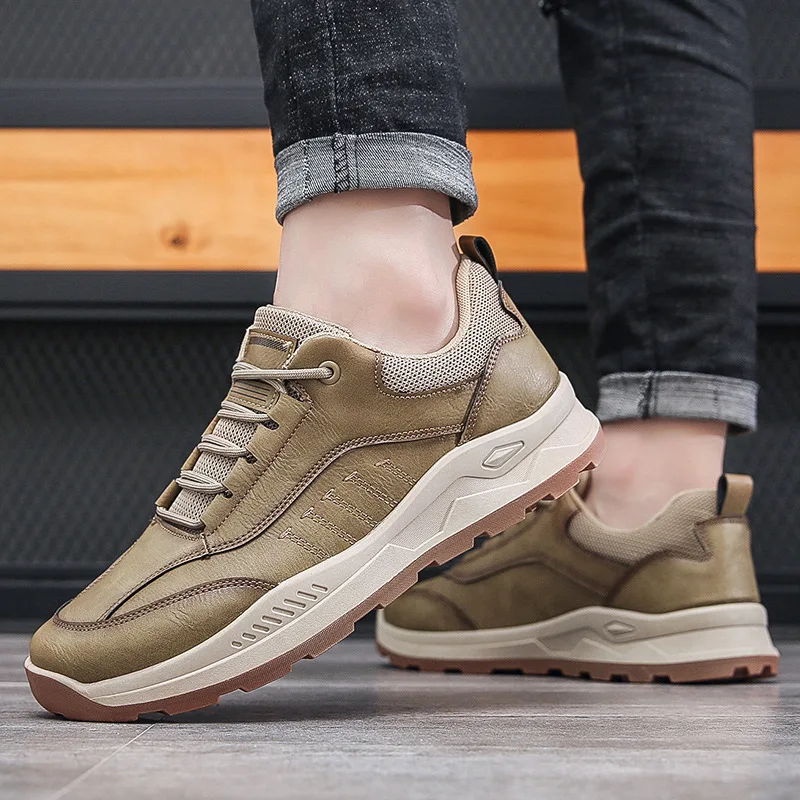 New Outdoor Trend Men's Shoes Travel Non-slip Casual Hiking Shoes Comfortable Breathable Wear-resistant Damping Sports Shoes