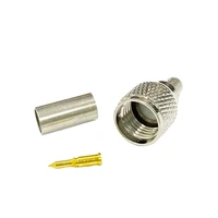 1pc new mini uhf male plug rf coax connector crimp for rg58 rg142 cable straight nickelplated