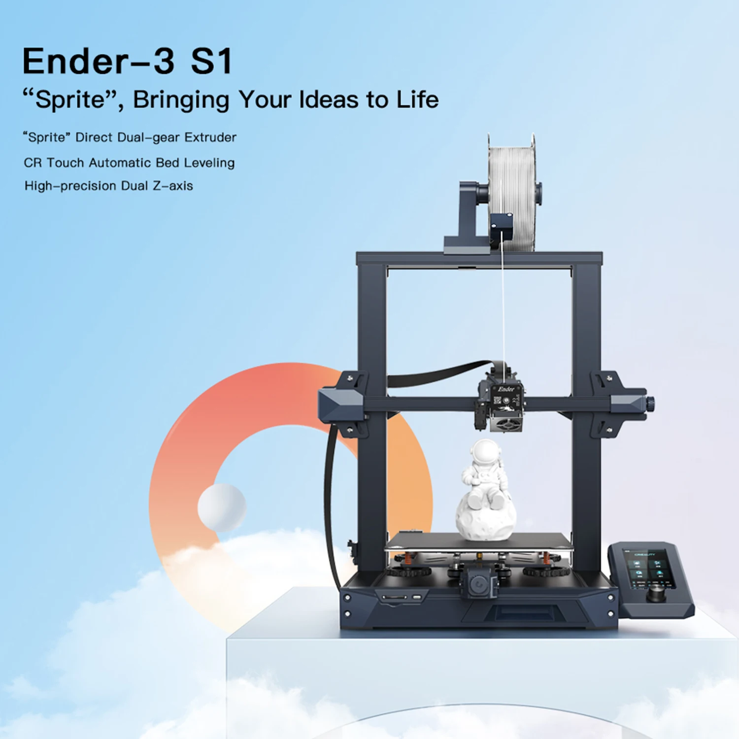 Creality Ender-3 S1 настольный 3D принтер 220*220*270 мм бесшумная материнская плата прямой