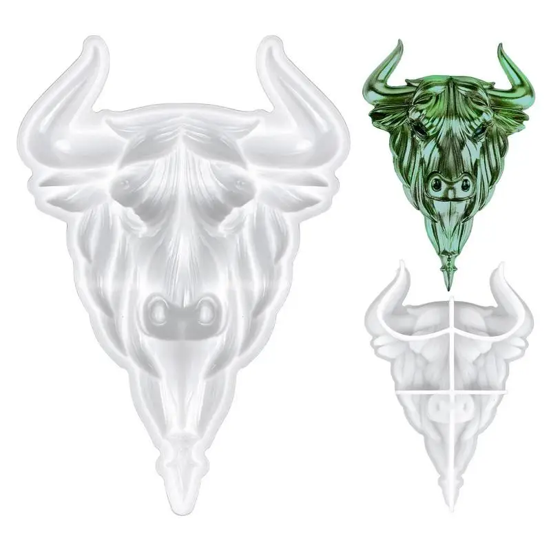 

Cow Headd Silicone Mold Creative Cow Headd Mold Silicone Semi 3D Cow Head Mold For Wall Decorating Resin Clay Mold Wall Decor