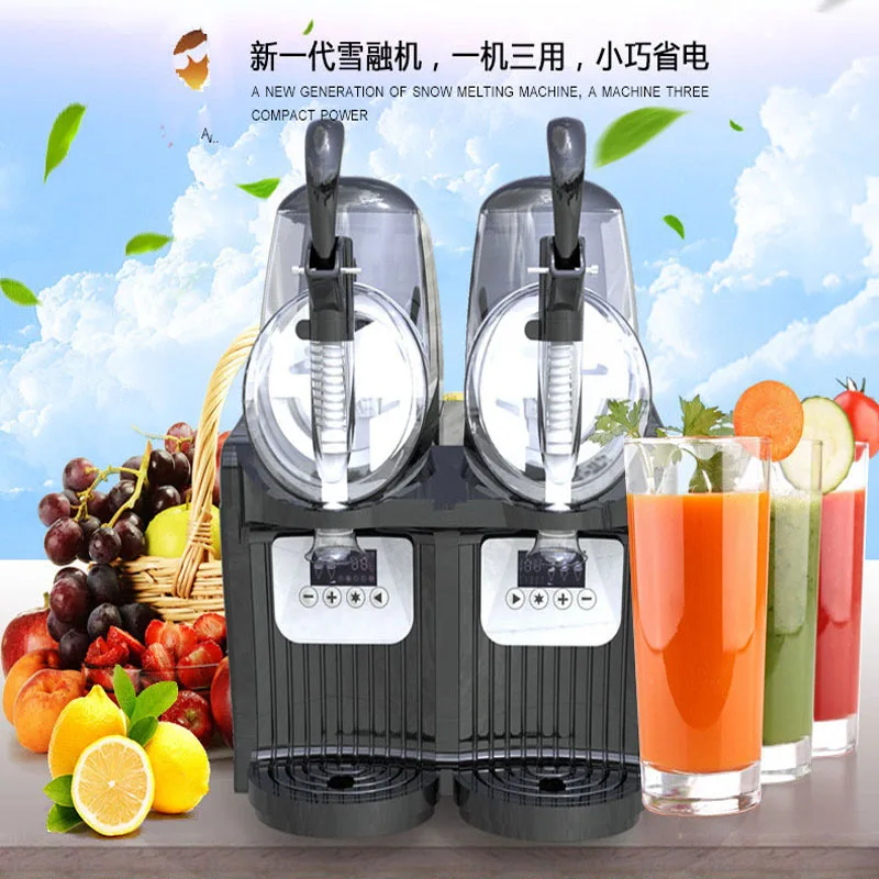 

Snow Melting Machine Commercial 2L*2 Tank Frozen Hot Cold Drink Beverage Milk Fruit Juicer Dispenser Maker