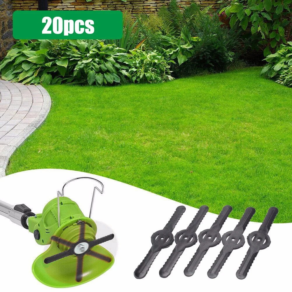 

20Pcs Plastic Grass Cutter Blades For Garden Electric Cordless Grass Trimmer Strimmer Tool Cutter Lawnmower Part Replace Blades