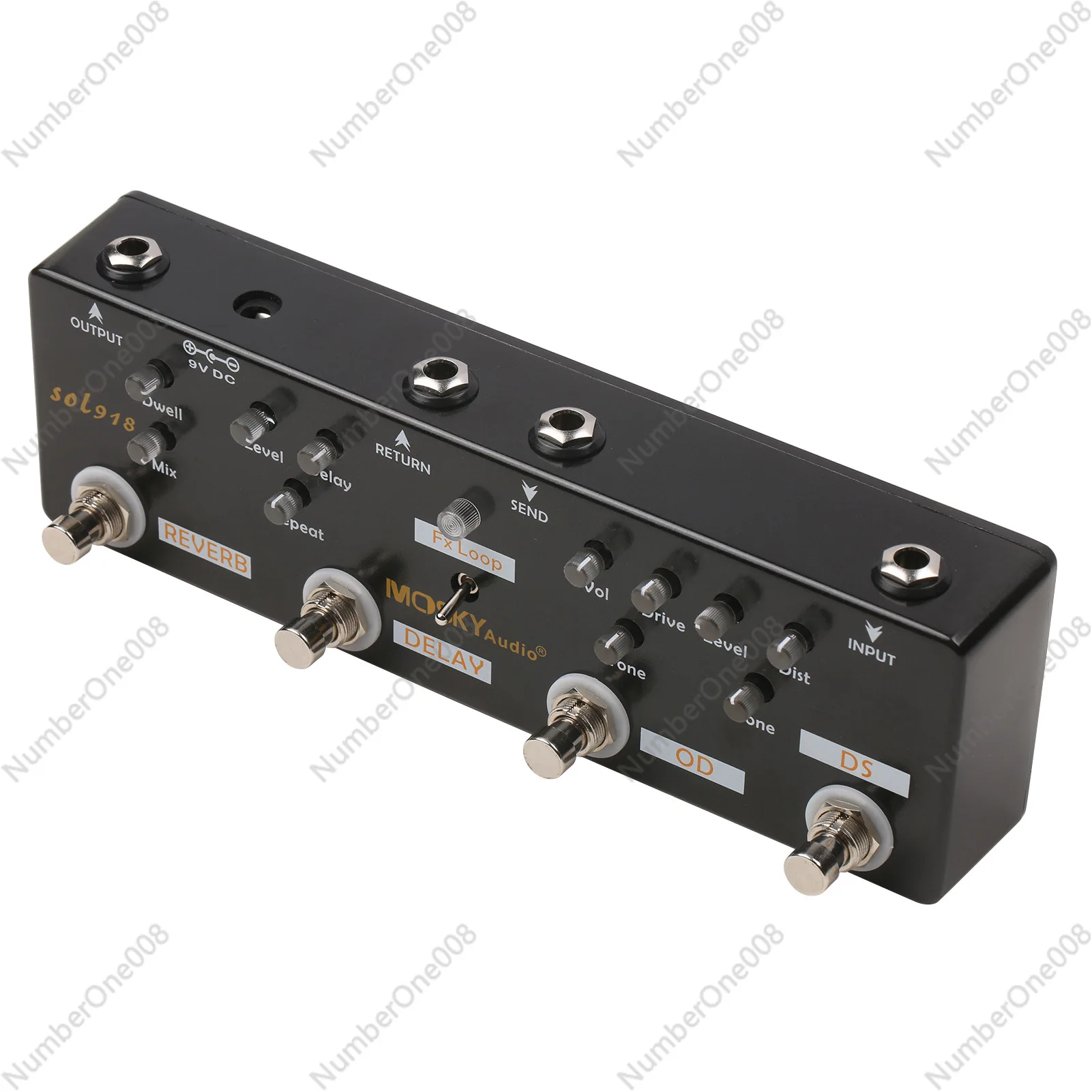 SOLO918 Педаль эффектов с задержкой реверберации педаль FX Guitarra Overdrive LOOP DELAY REVERB
