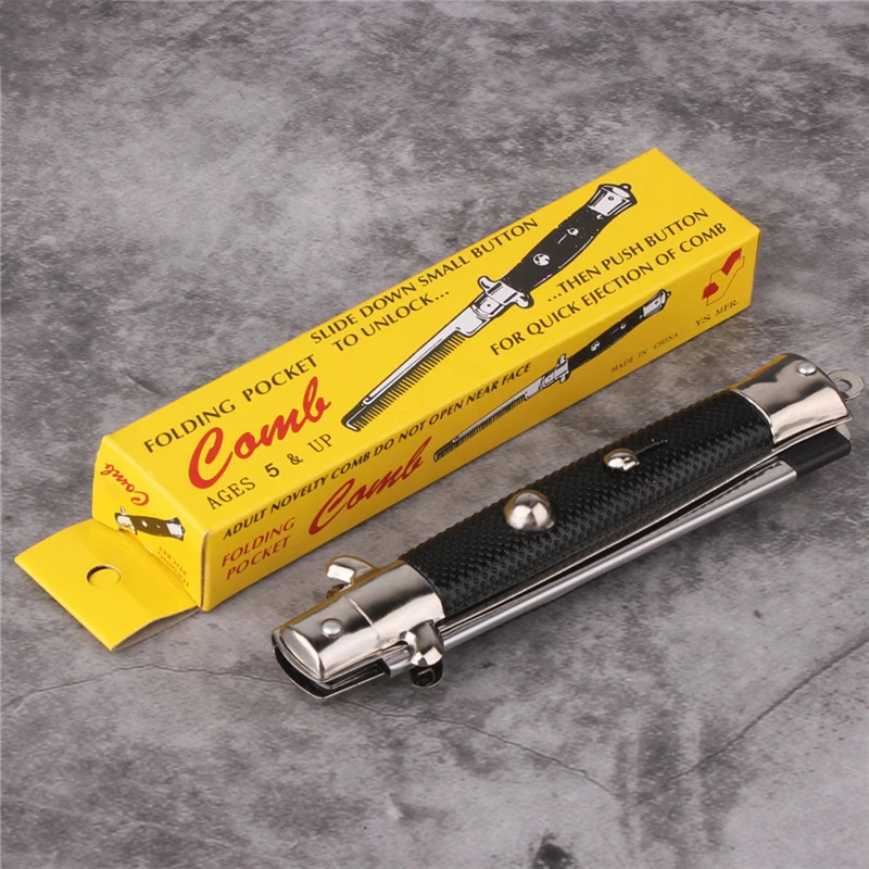 1 шт. Складной пружинный гребень Мужские Женские Красота Ручная карманная клипса Волосы Усы Бороды Стилизация Аксессуары.