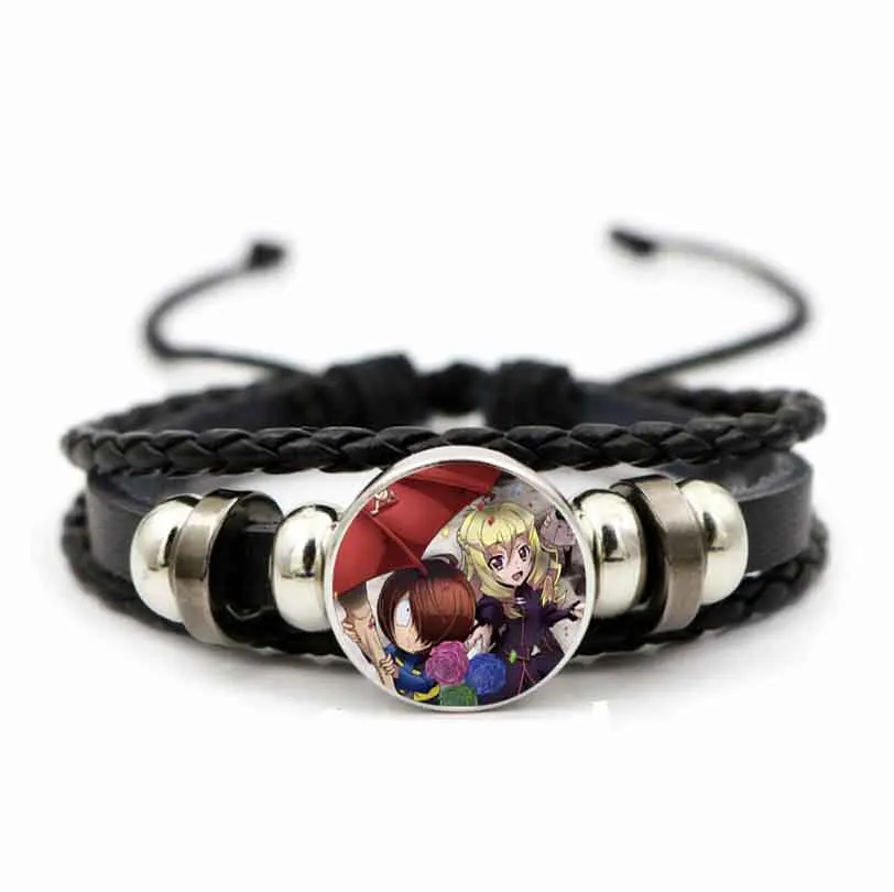 

Teenager Adjustable Wristband Bracelet Leather PU Woven Bracelet Time Gem Wristband For Anime GeGeGe no Kitaro Braided Bangle