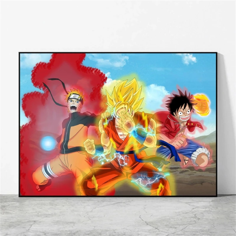 

Canvas Art Walls Painting One Piece Luffy Cartoon Character Picture Cuadros Best Gift Hanging Prints and Prints Decor Gifts