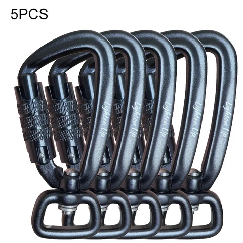 2/4 шт. 4KN сверхмощный поворотный самоблокирующийся карабин с крючком, зажим для поводка для собаки, защелка 7075, авиационный алюминиевый поворотный болт, поворотный крючок