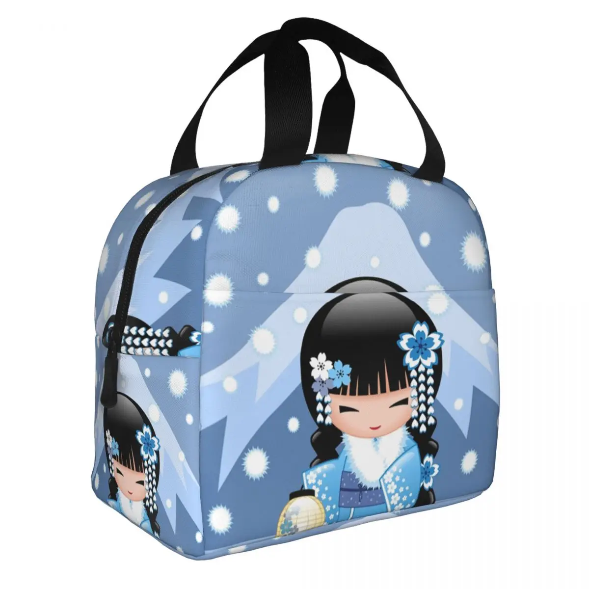 Изготовленная на заказ зимняя кукла Кокеши сумка для обеда женский холодильник