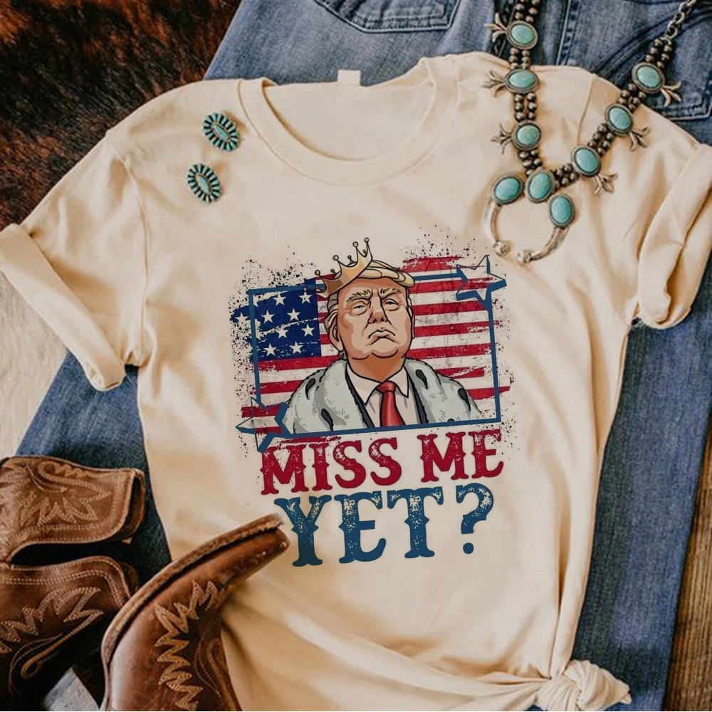 США Трамп 2024 футболка Merica женские комиксные футболки для девочек Японский комикс