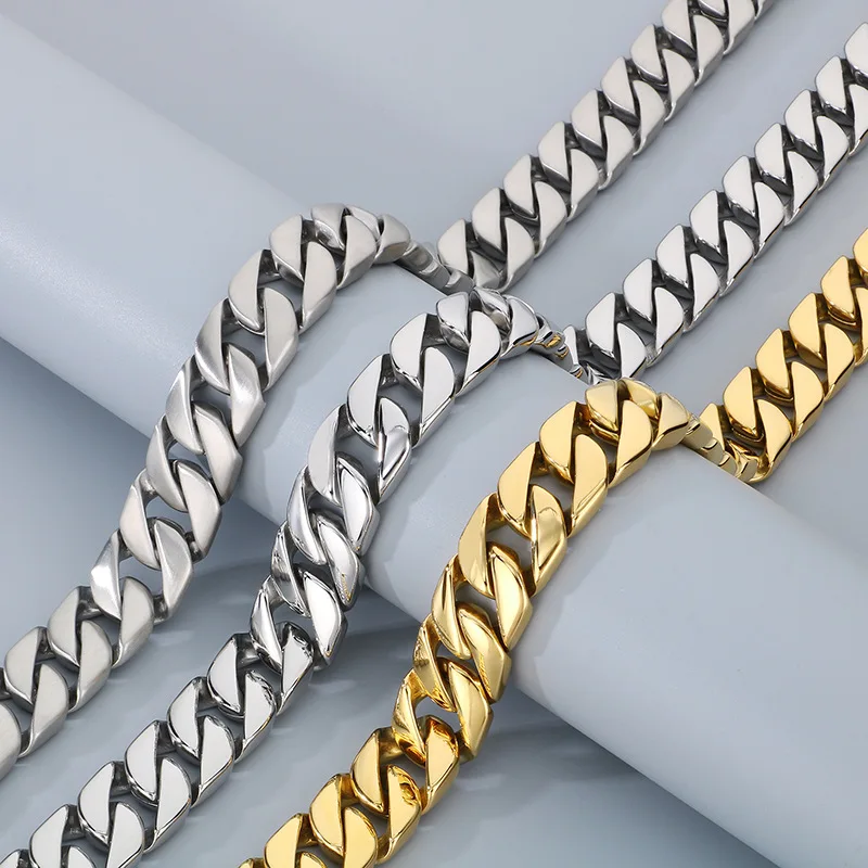 Ожерелье MINDGEM из нержавеющей стали для мужчин кубинская цепь шириной 20 мм 304