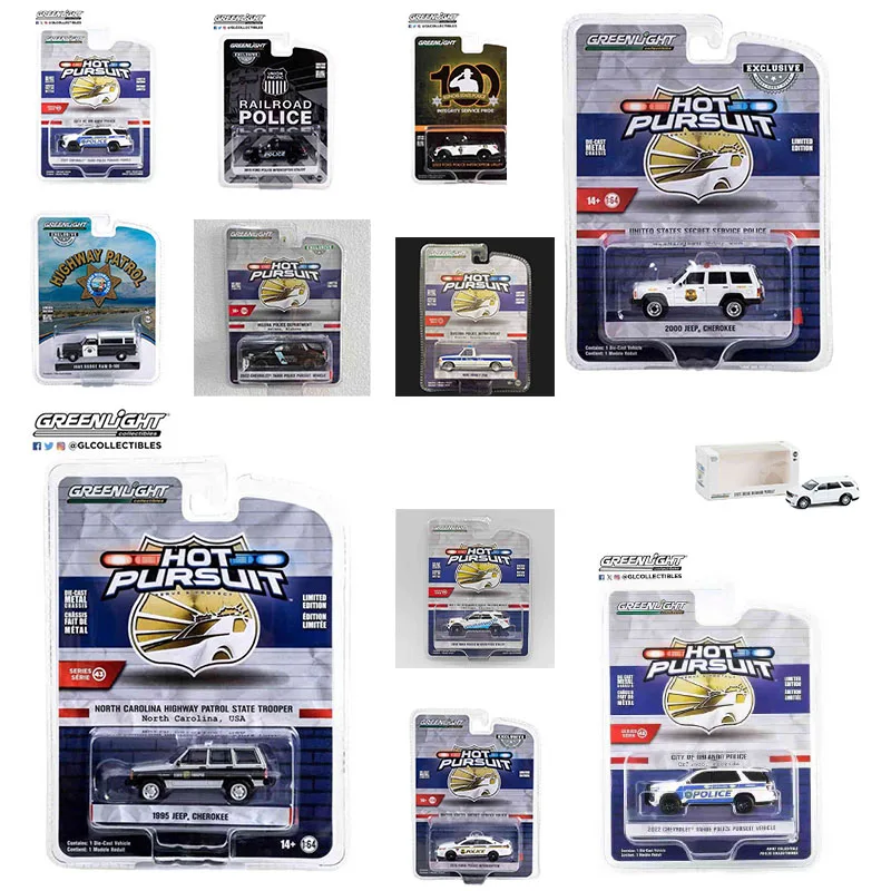 Серия полицейских автомобилей GreenLight с отслеживанием тепла коллекция игрушечные