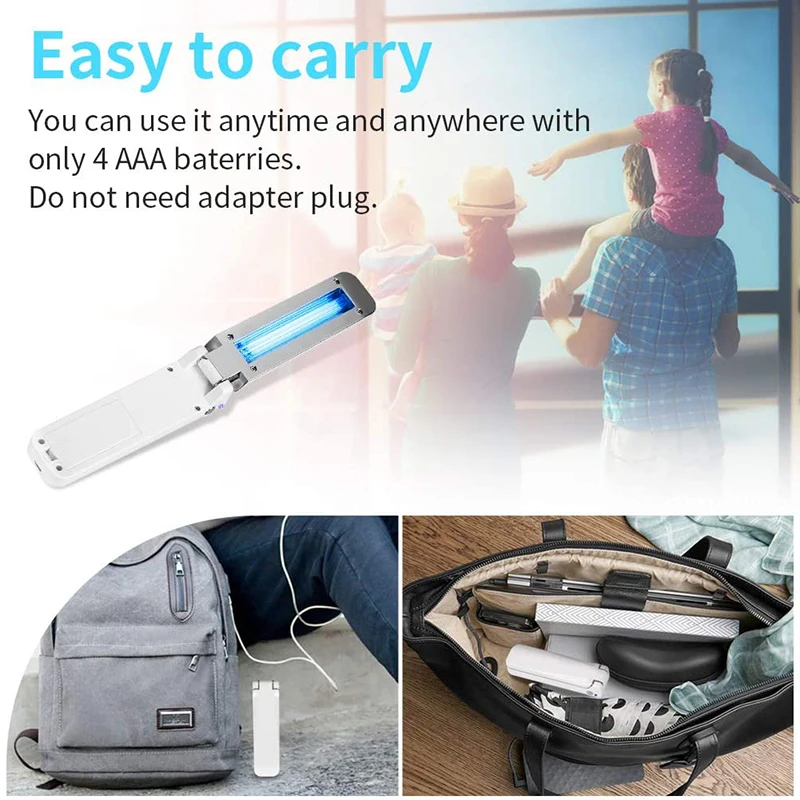 Ультрафиолетовые складные USB-лампы UVC портативные светильники для стерилизации