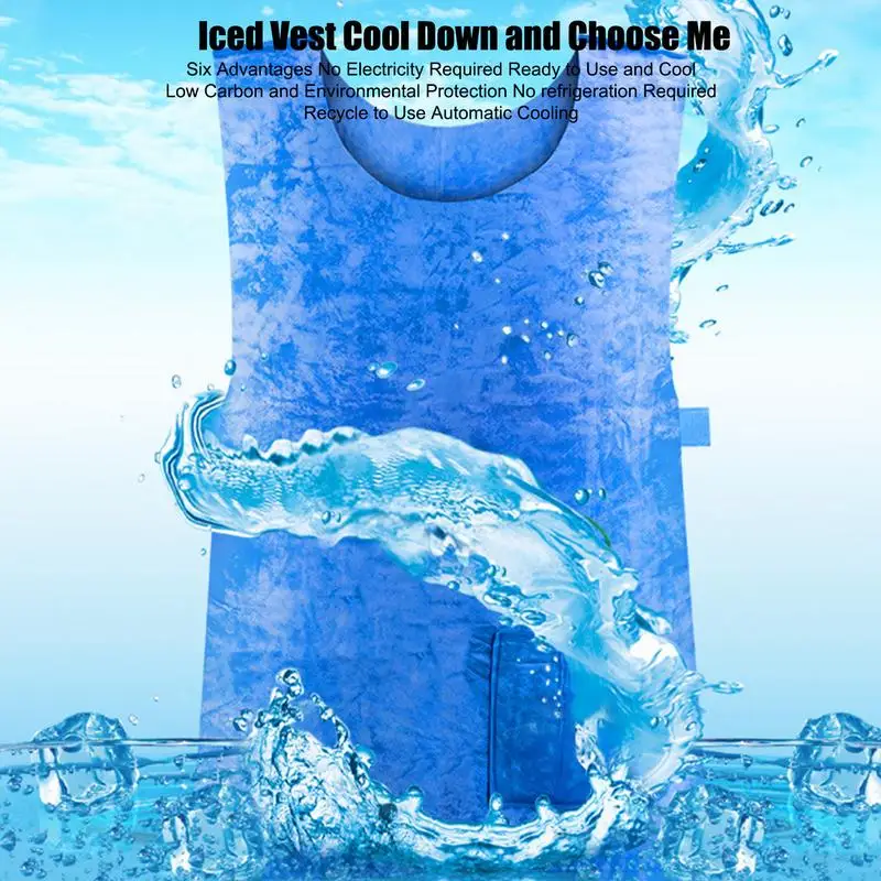 

Summer Cooling Vest Heatstroke Prevention Evaporative Ice Cooling Vest High Temperature Protective Ice Cold Outdoor Sports Vests