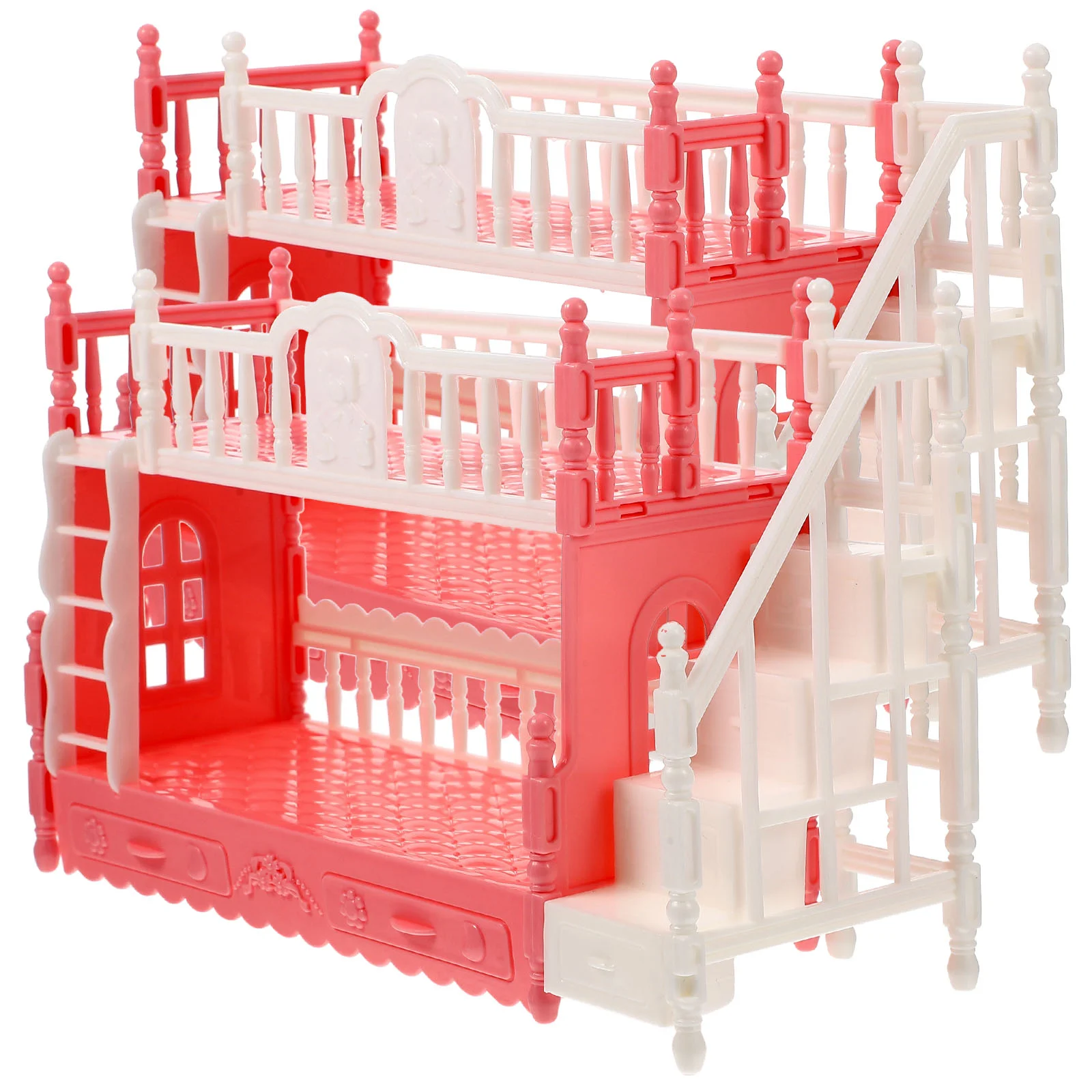 

2 Sets Miniature Bunk-bed Set Miniature Furniture House Decor Princess Baby