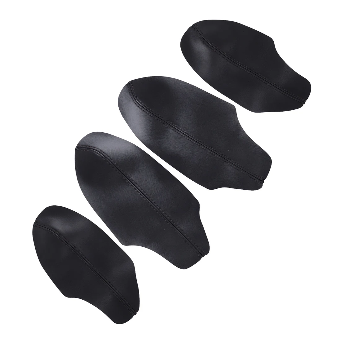 

4Pcs Black Car Front Rear Left Right Door Armrest Cover Trim Decor Fit for Honda Civic Sedan 2022 PU Leather