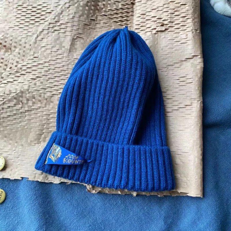 

KAPITAL Caps Smiling Face Retro Men Women Knitted Cold Cap