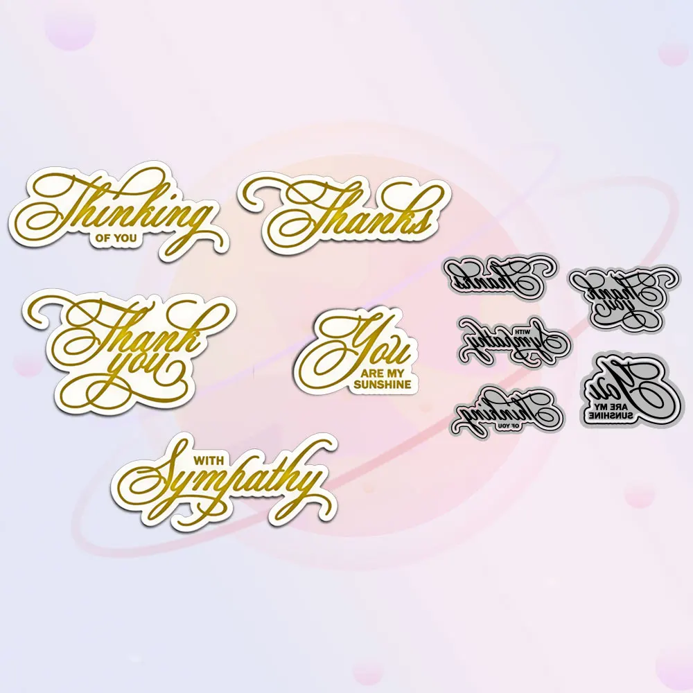 

Hot Foil Metal Cutting Dies Embossed Love Swash Words DIY Scrapbooking Decor Cut Dies For Handmade Best Wishes Greeting Cards