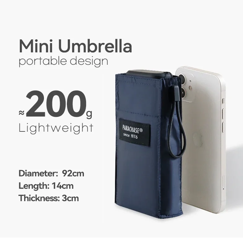 

PARACHASE мини-зонт женский складной UV защита