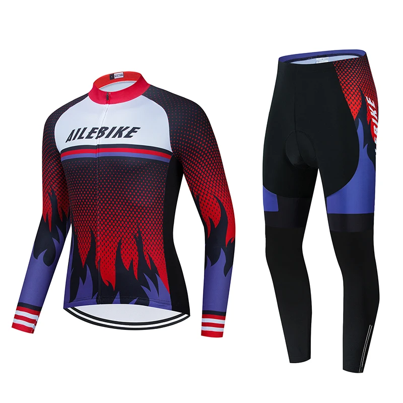 

2021 New Pro Cycling Jersey Set Long Sleeve Racing Bicycle Cycling Clothing Ropa Maillot Ciclismo MTB Bike Clothes Cycling Wear