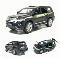 132 toyota land cruiser vehicles alloy diecast car model toys with six door opened pull back sound light for kids toys