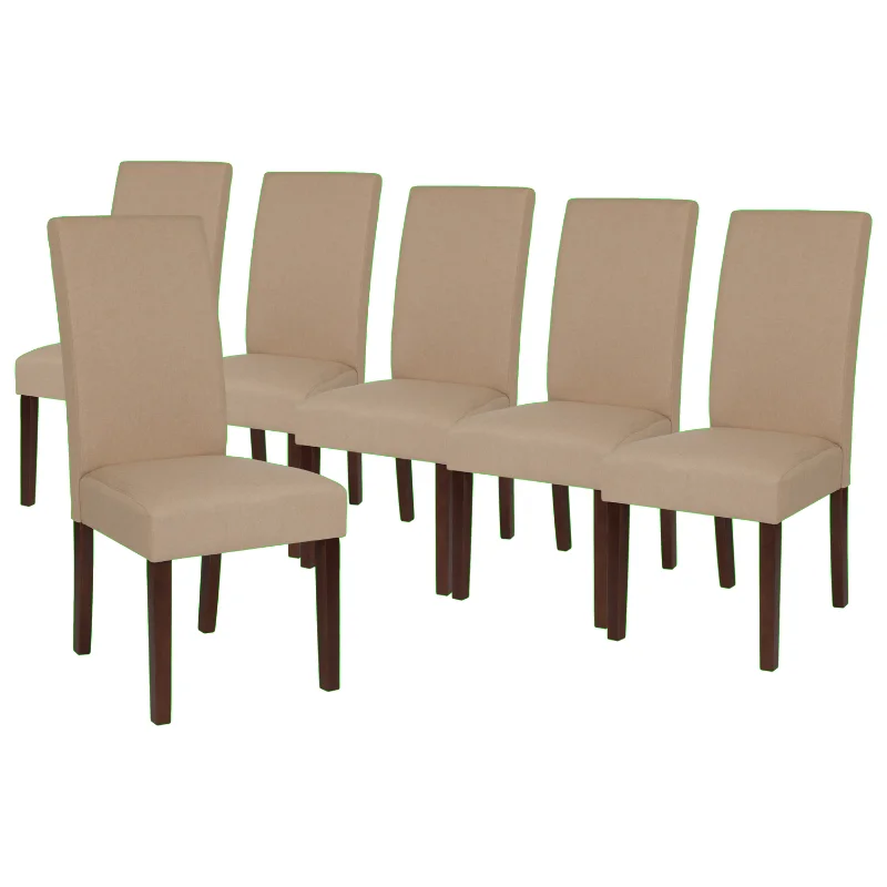 

Flash Furniture Greenwich Series Parsons Chair, Set of 6, Beige Fabric
