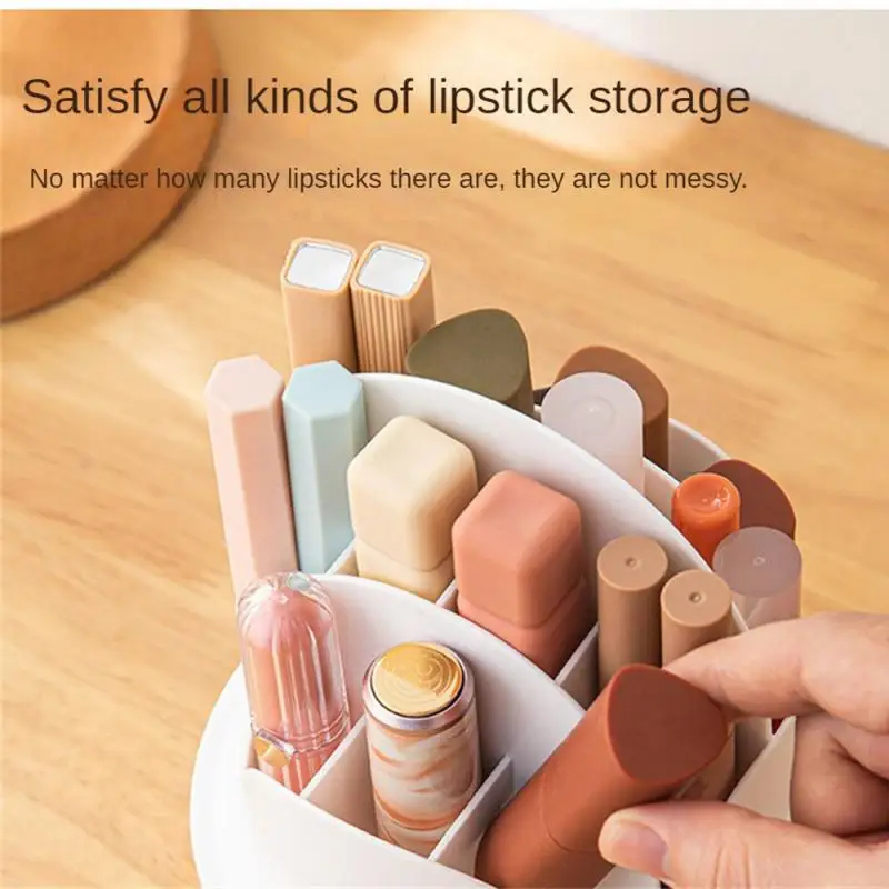 

Rotary Lipstick Storage Desk Acrylic Transparent Cosmetic Shelf Lipstick Organizer Cosmetic Lip Gloss Rack Makeup Storage Box